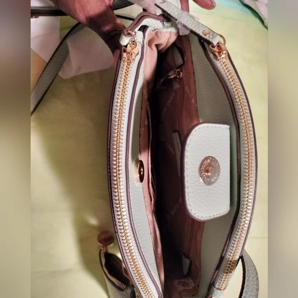 Anne Klein Logo Triple Compartment Crossbody with Card Case - Picture 10 of 15